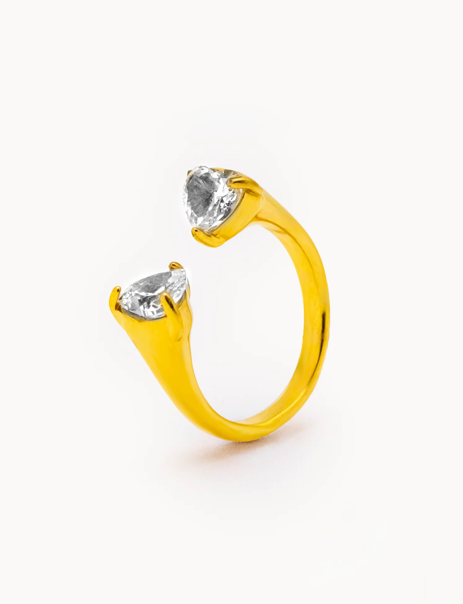 Anello Double Sparkling Heart