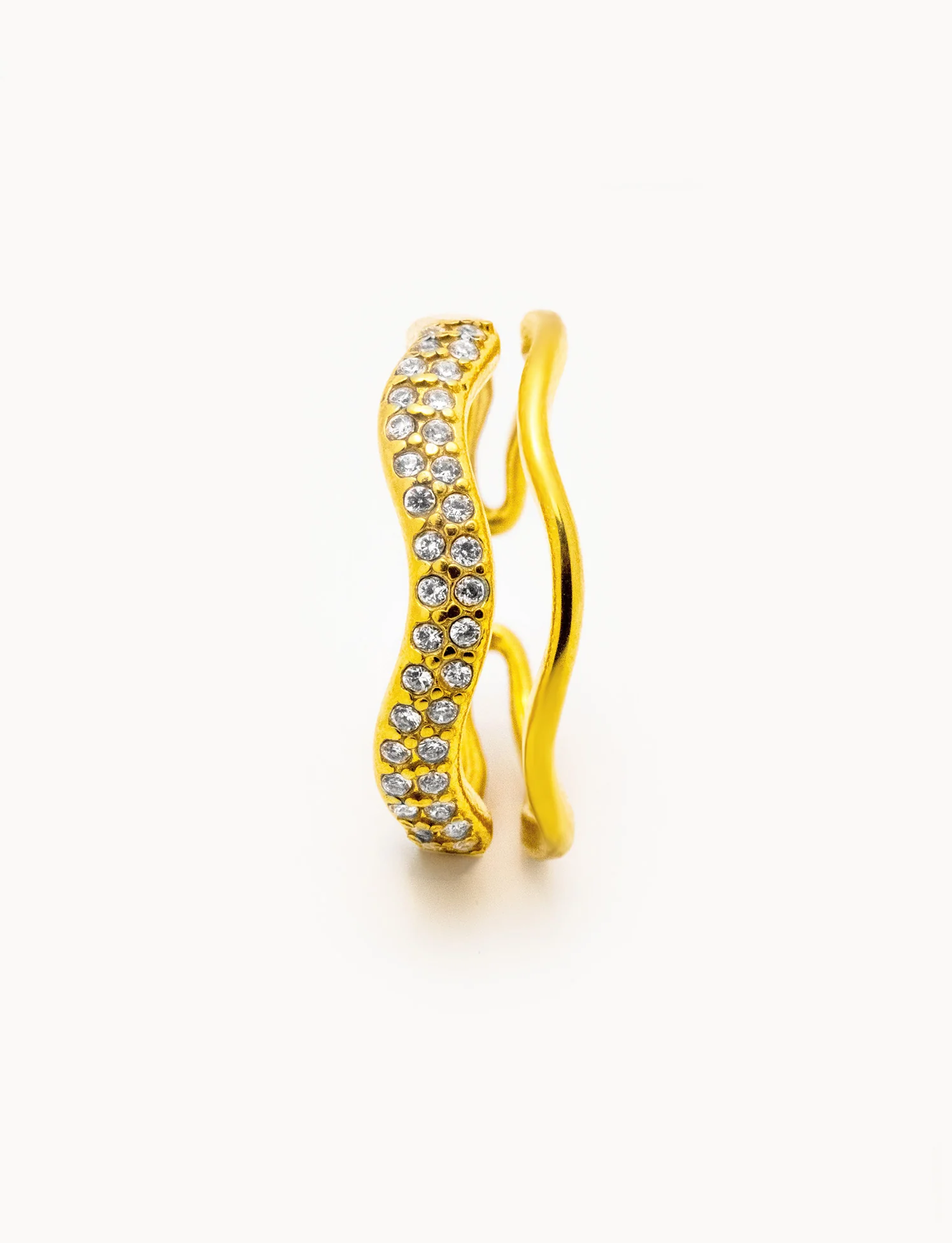 Anello Double Waves Sparkling - Image 3