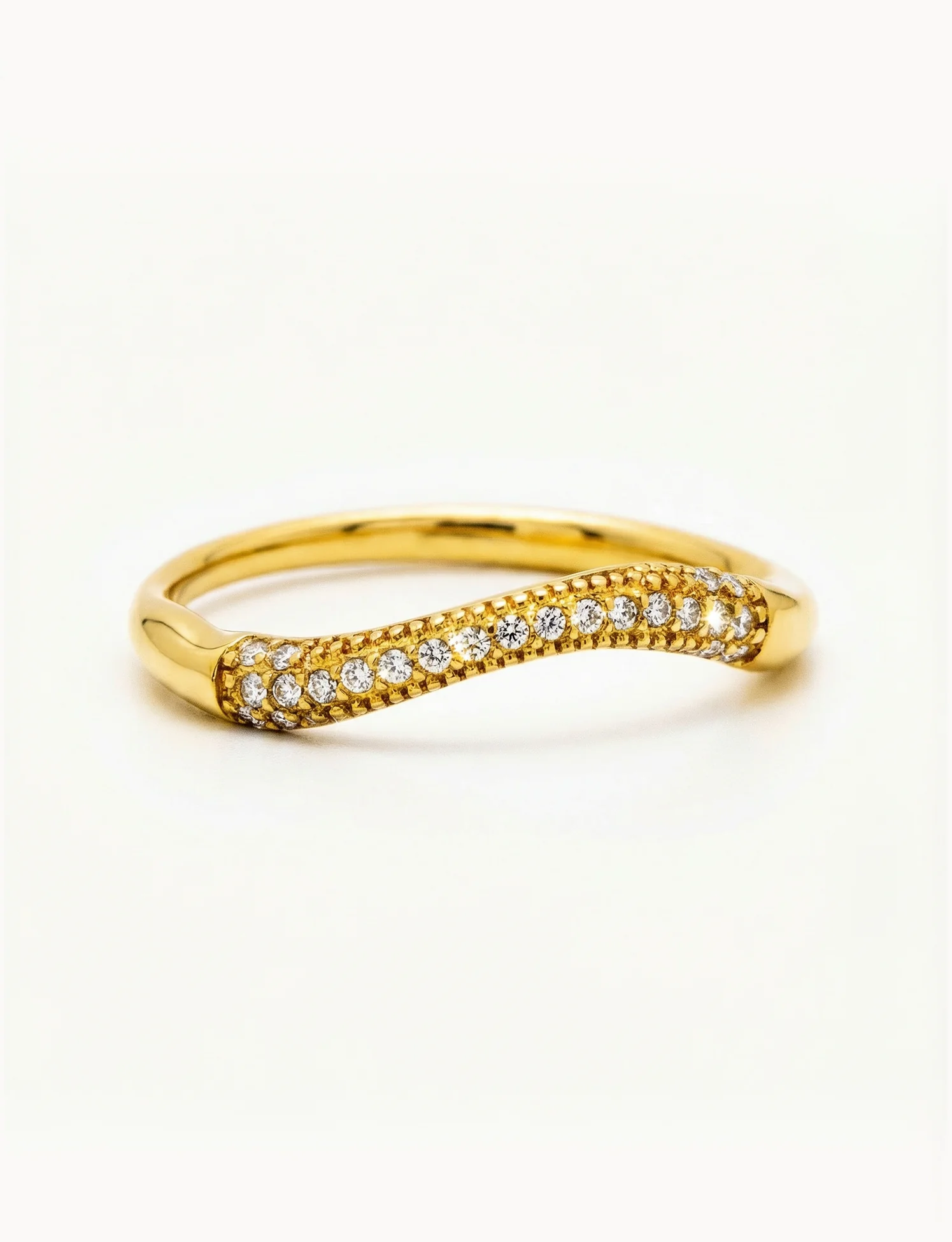 Anello Linea fluida Sparkling