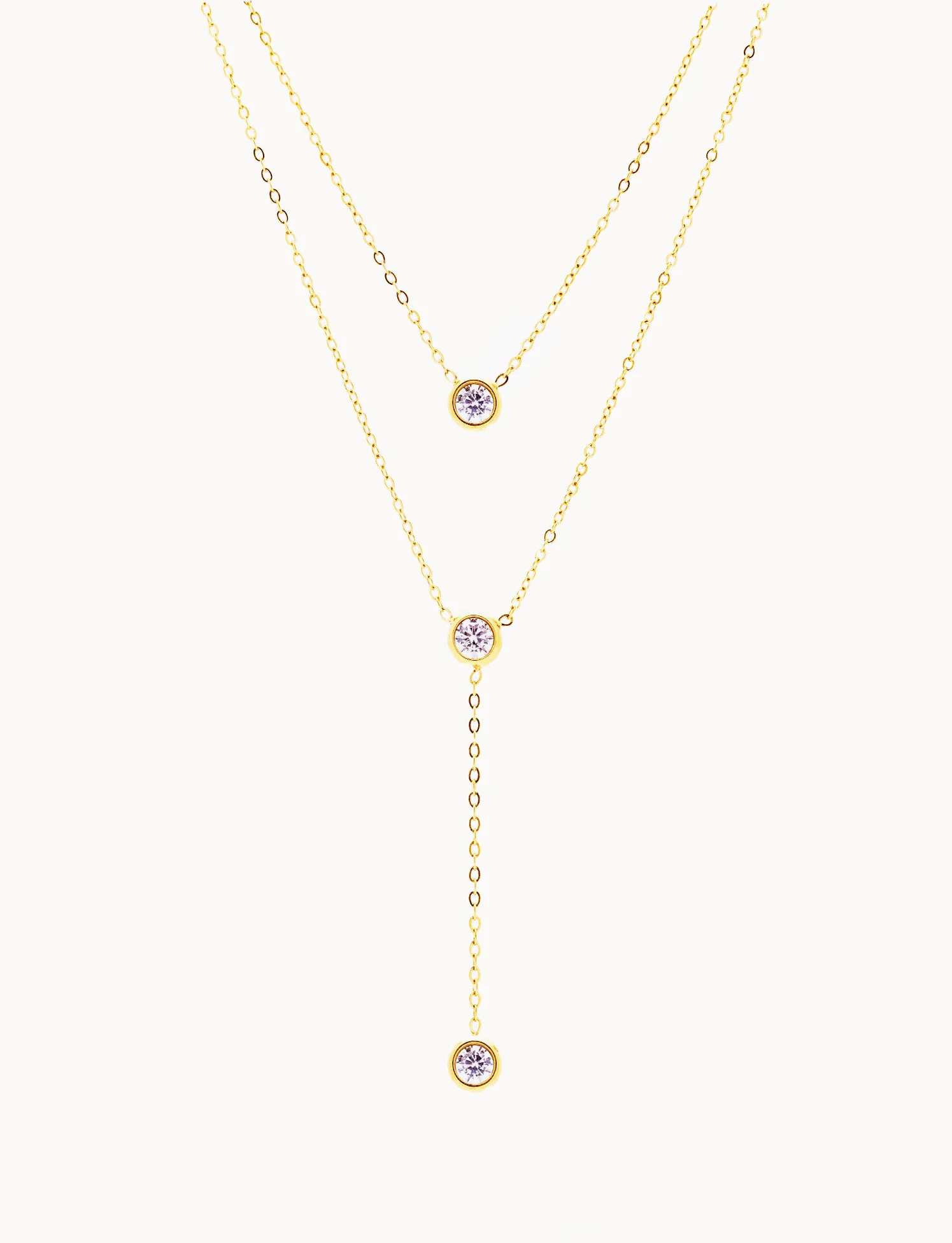 Collana Tripla Punto Luce Longuette