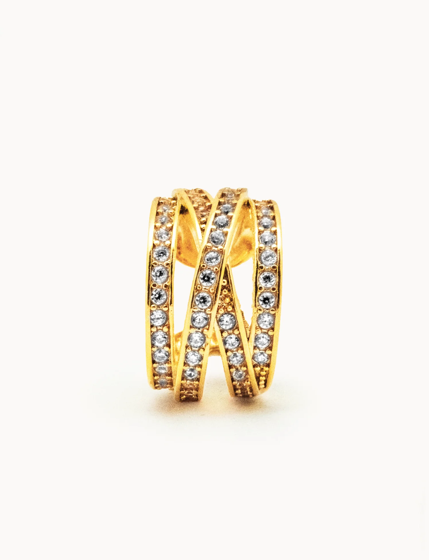 Cuff Righe Incrociate Sparkling