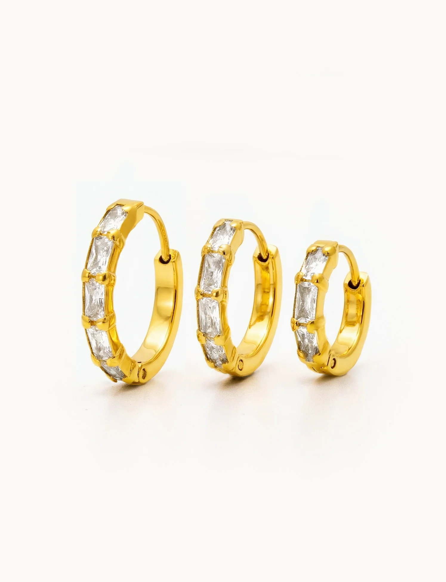 Orecchini Bamboo Baguette Sparkling