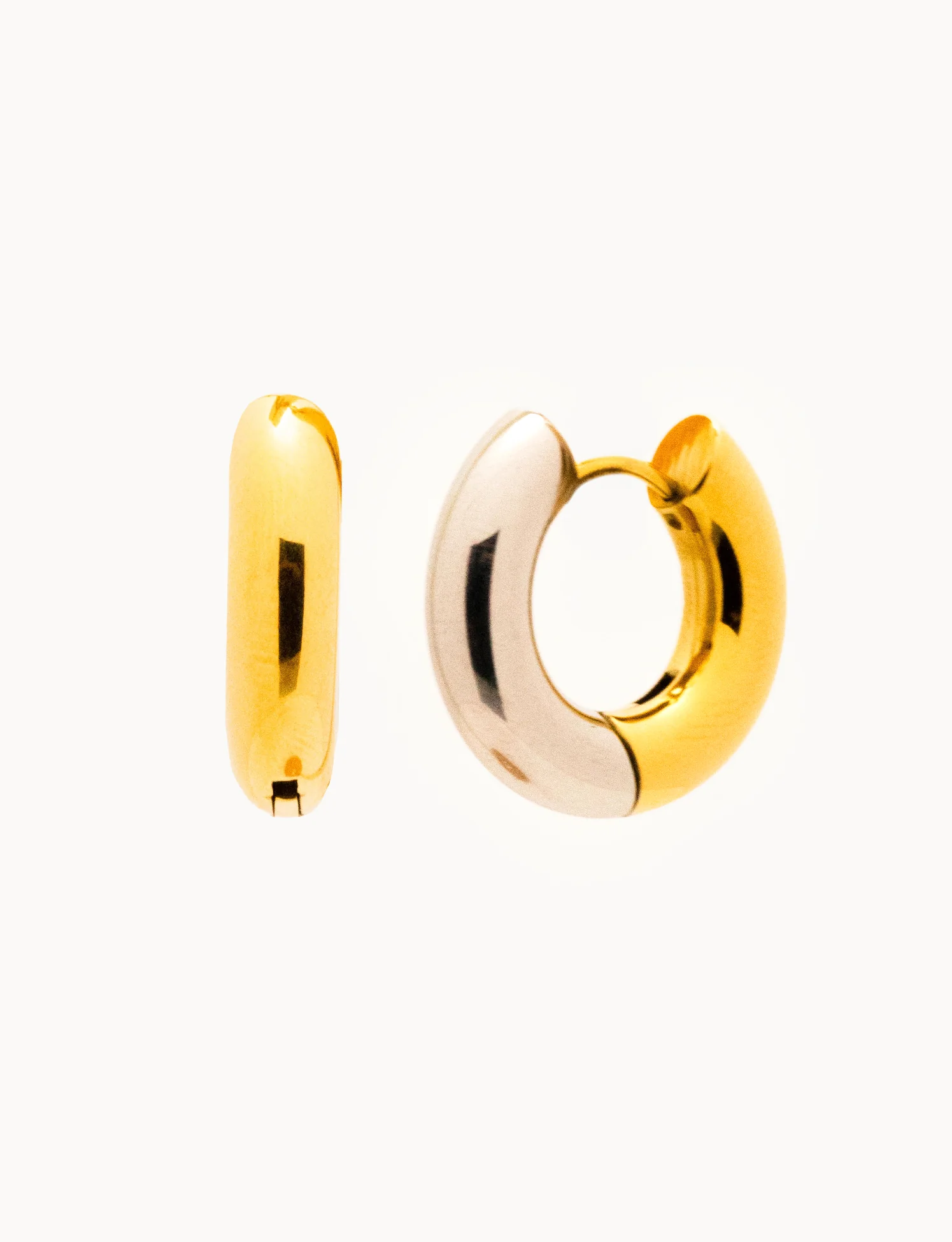 Orecchini Chunky Hoop Small Bicolor