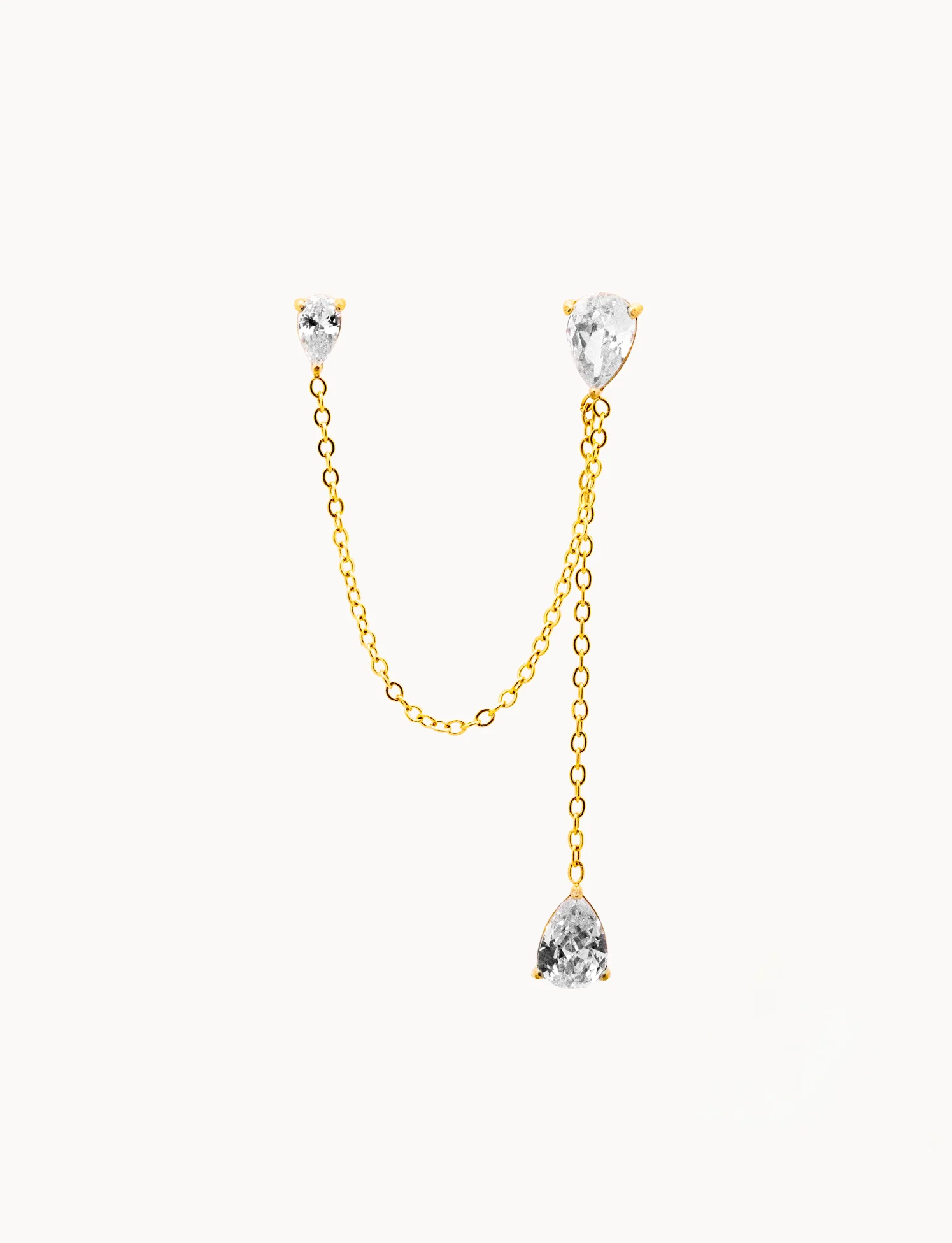 Orecchino Drop Chain