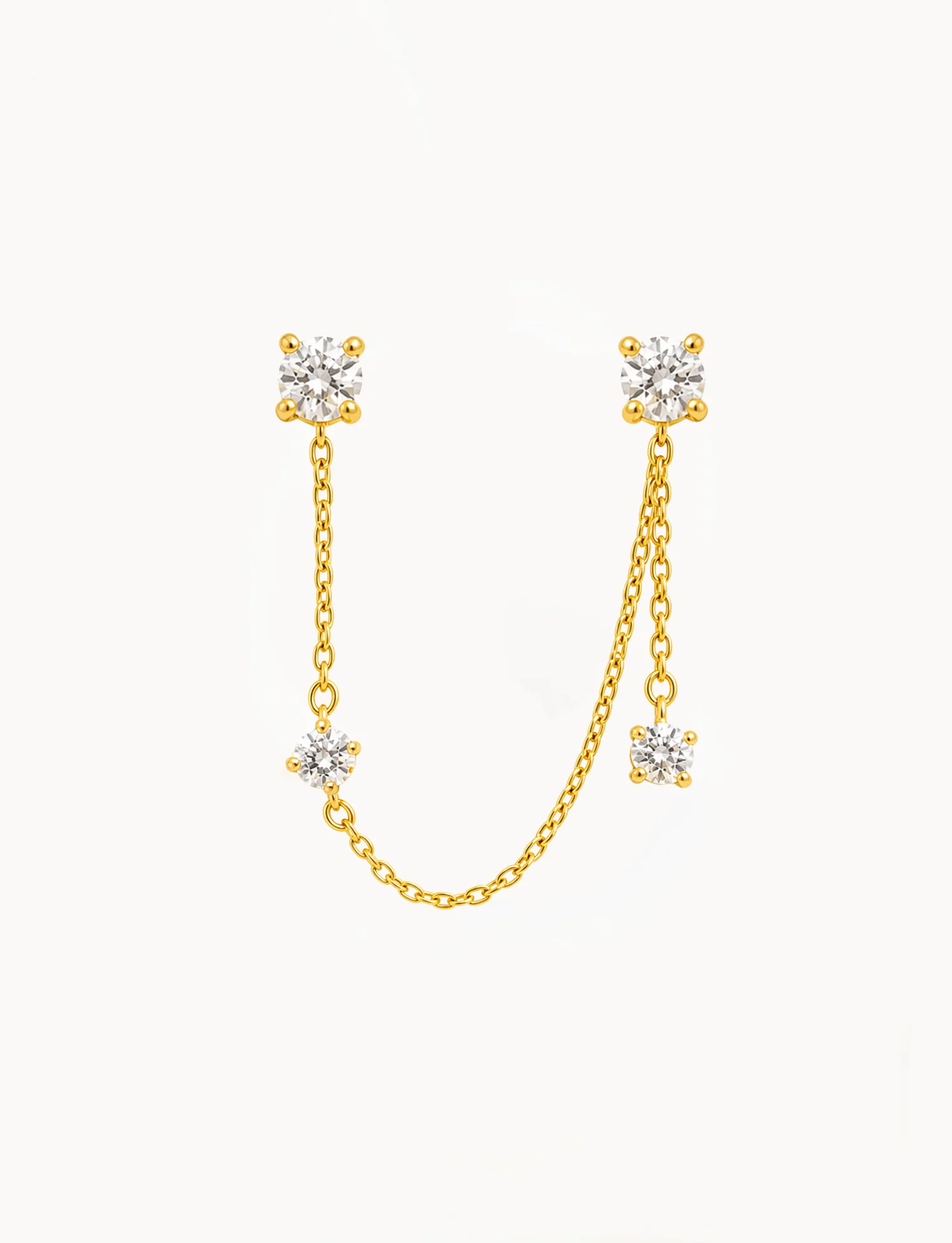 Orecchino Twinkle Chain Double